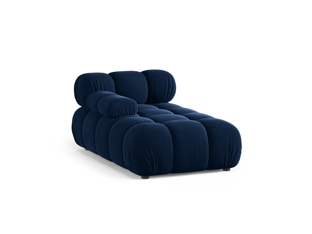 Sezlong living stanga 1 loc, Bellis-51, Micadoni Home, 155x94x70 cm, catifea, albastru regal - imagine 6